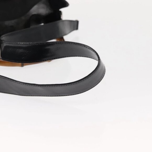 GUCCI Bamboo Hand Bag Nylon 2way Black Silver 001 1998 1577 Auth 147488 - Picture 10 of 14